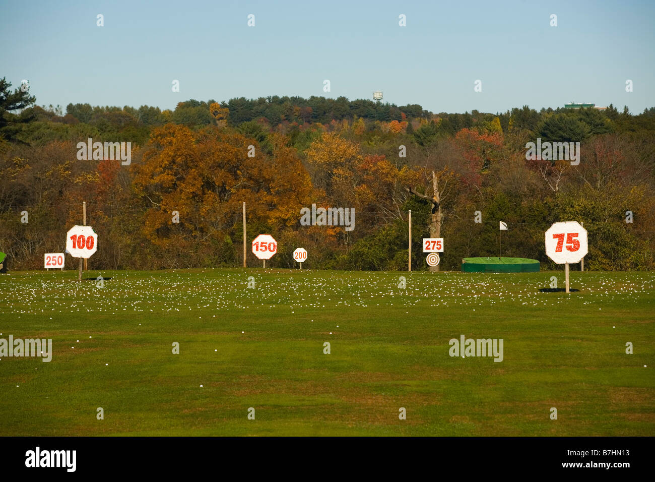 Driving Range Targets Middleton Massachusetts Stock Photo Alamy