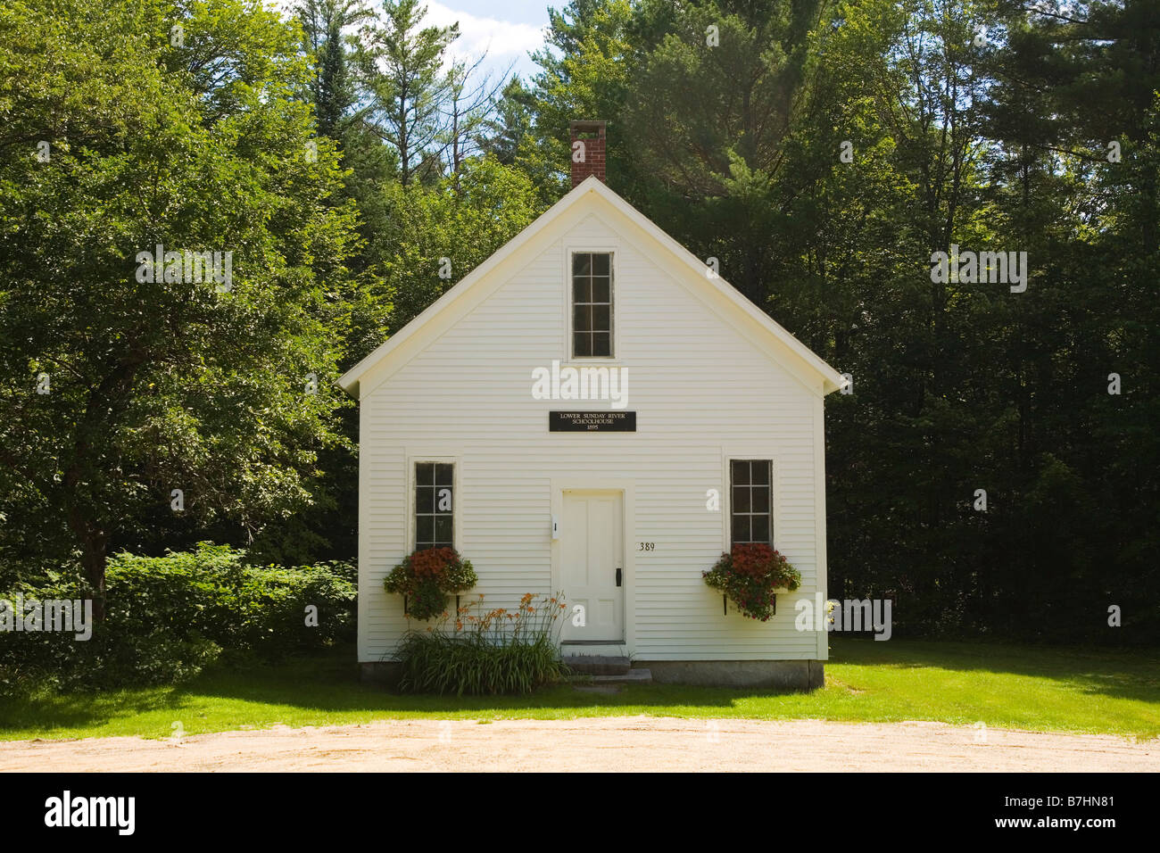 Old School House Newry Maine Stock Photo
