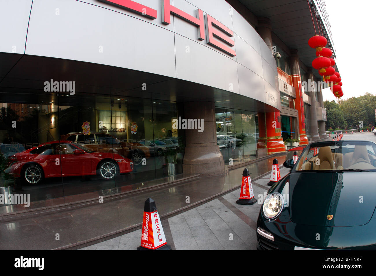 Porsche 911 Carrera 4s at Chinese dealership Stock Photo