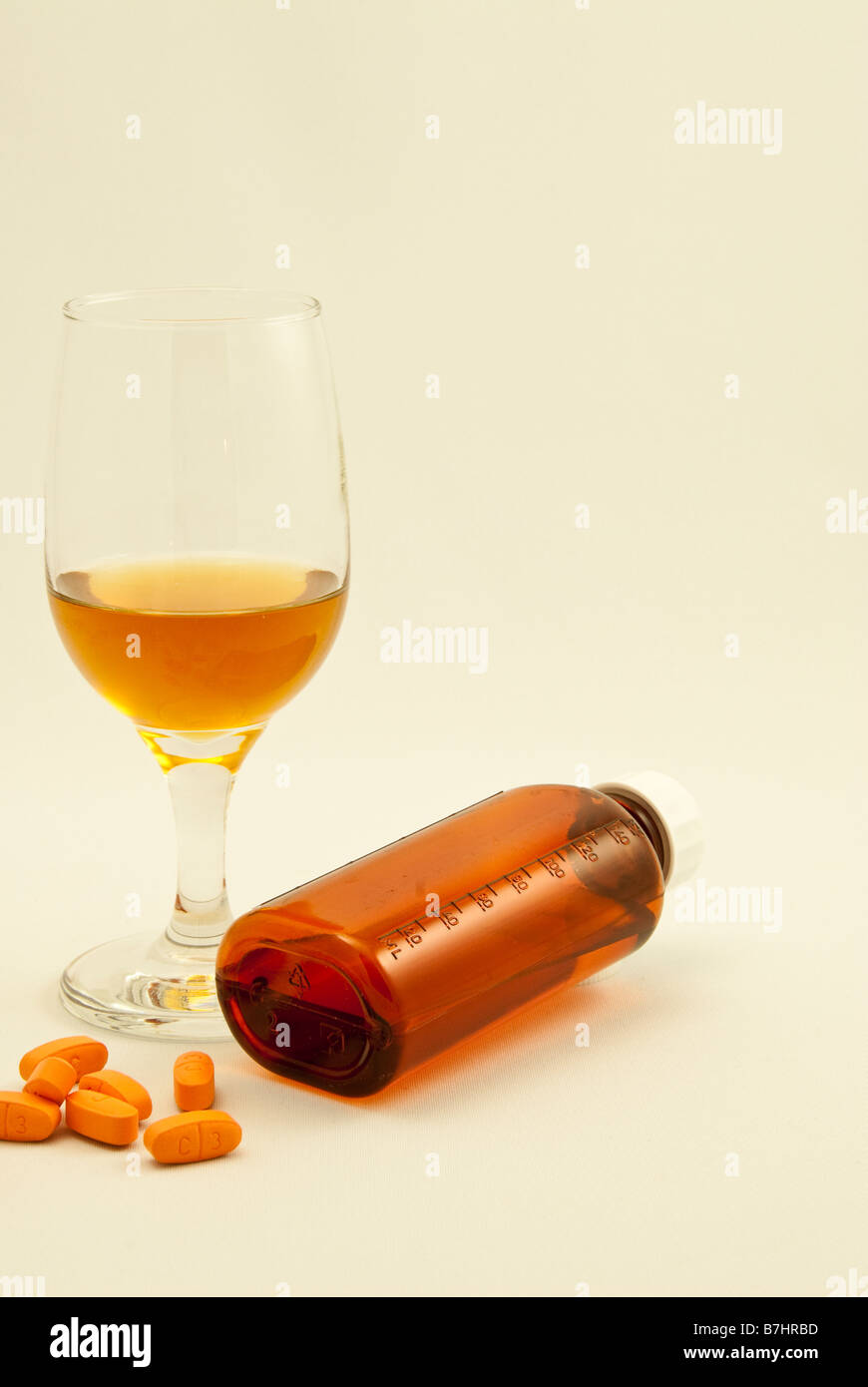 Medication And Alcohol Stock Photo - Alamy