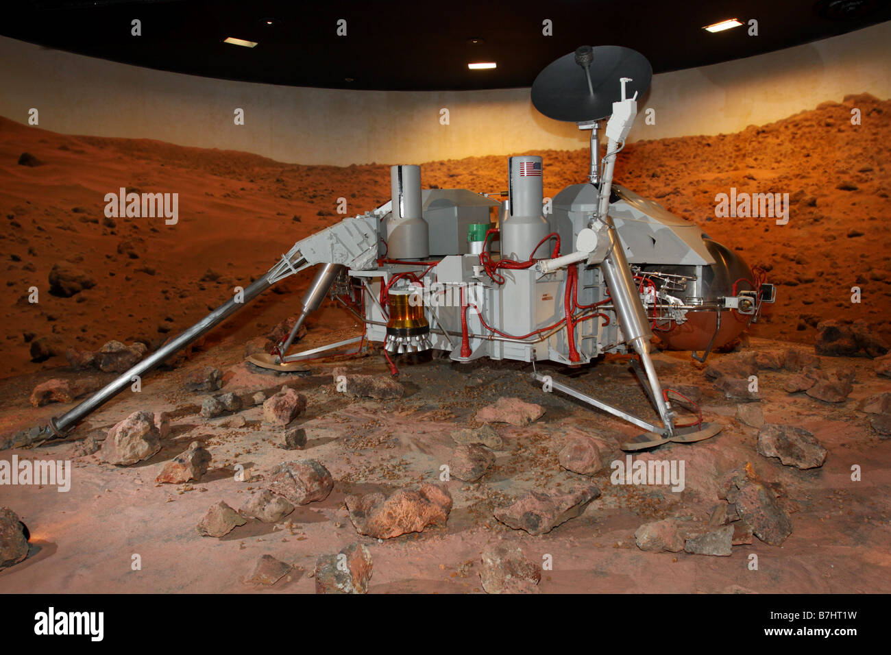 NASA Viking Mars lander model Kennedy Space Center Cape Canaveral tour museum display tourist florida Stock Photo