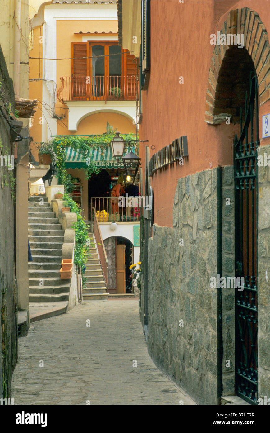 Passage near Piazza dei Mullini in Positano at Amalfi Coast Campania region Italy Stock Photo