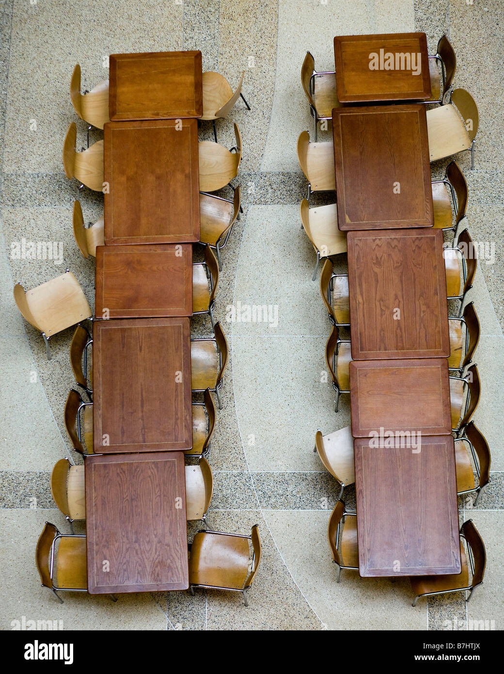Birds eye view table chairs hires stock photography and images Alamy