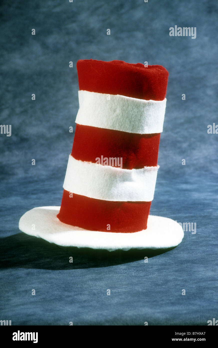 Dr. Seuss style red and white hat Stock Photo