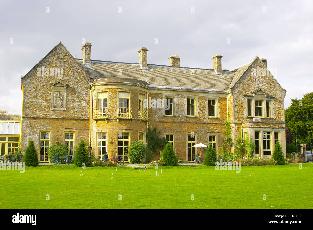 Cotswolds Country Manor House, Stow on the Wold, Gloustershire, England Stock Photo