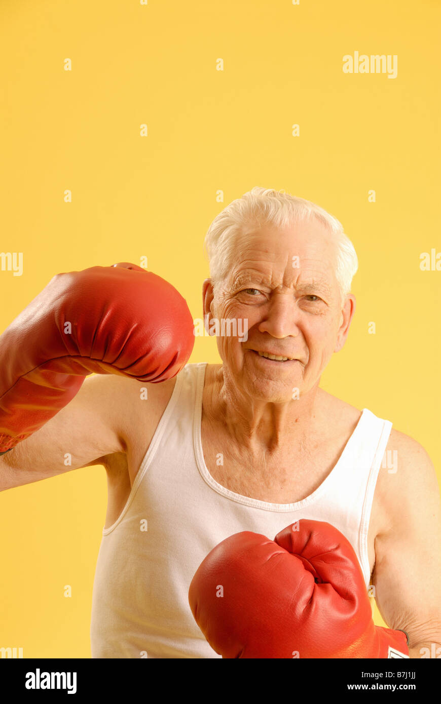 Senior male boxing gloves, Regina, Saskatchewan Stock Photo Alamy