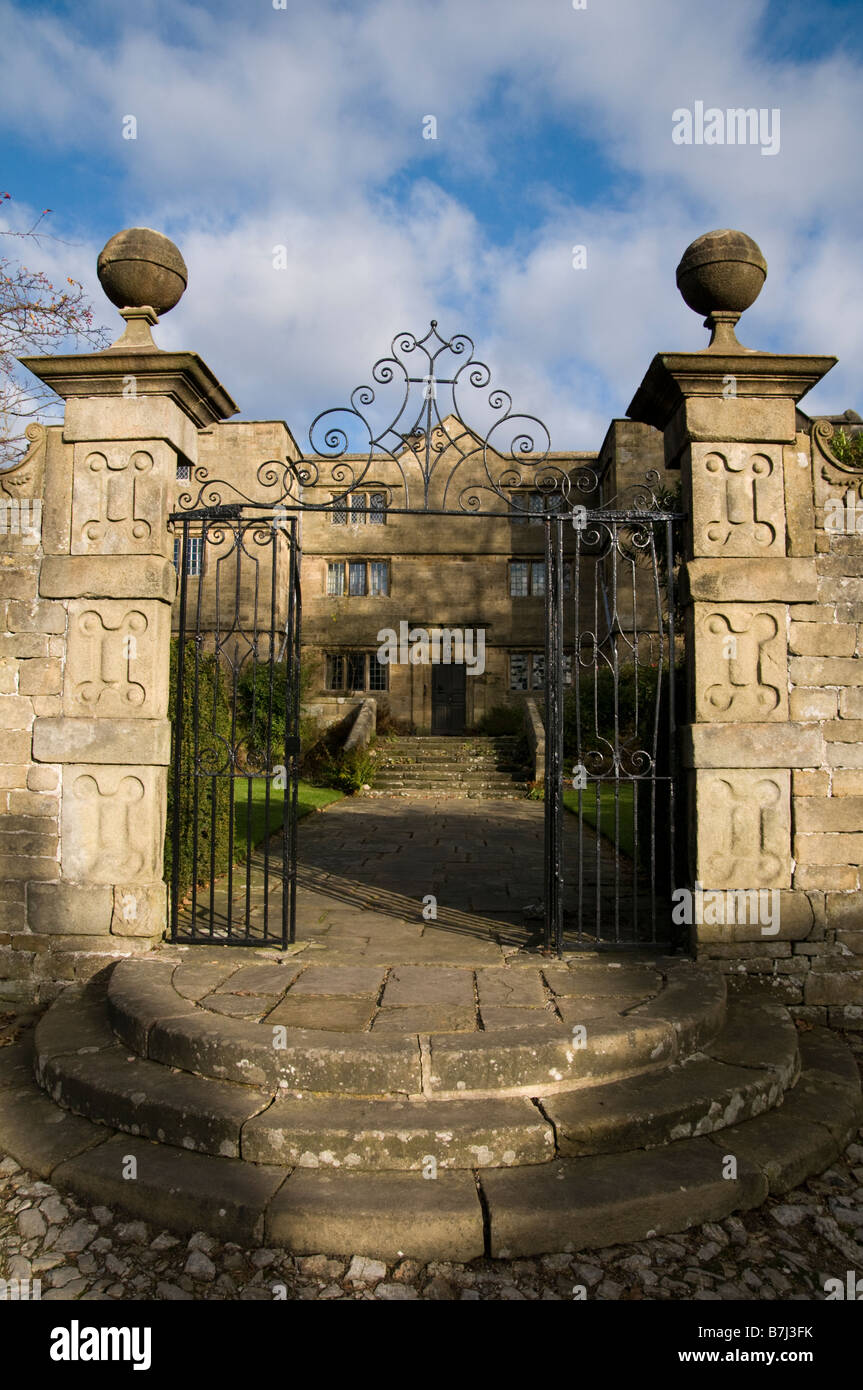 Eyam Hall in the Peak District National Park Derbyshire England Stock Photo