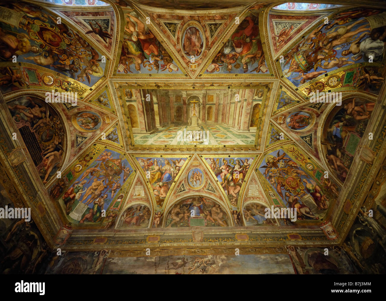 Raphael Rooms room of Constantine Sala di Costantino Vatican Museums Vatican City Rome Italy Europe Stock Photo