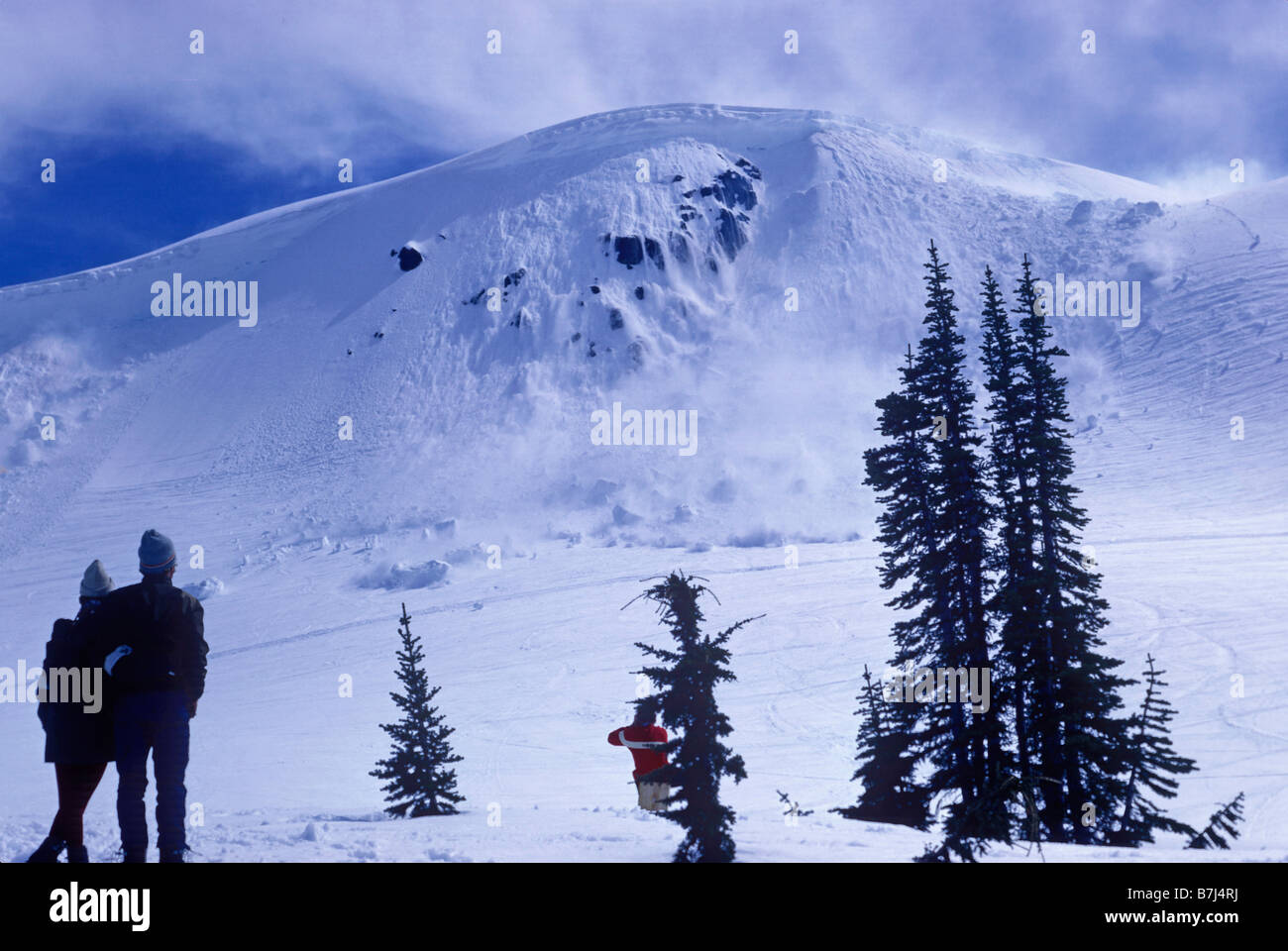 Archival image of Avalanche, Whistler, British Columbia, Canada Stock Photo