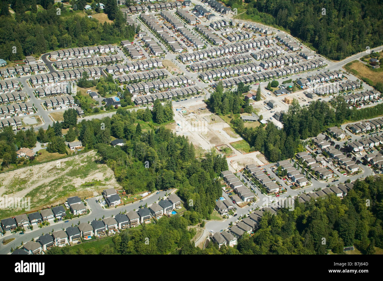 Tract Housing, Fraser Valley, Maple Ridge Area, British Columbia Canada