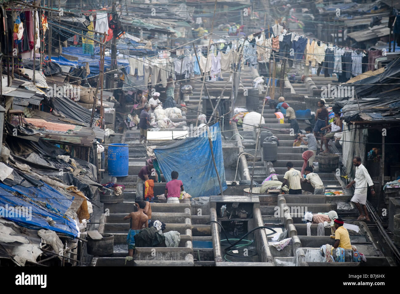 The Mahalaxmi Dhobi Ghat in Mumbai, India Stock Photo - Alamy