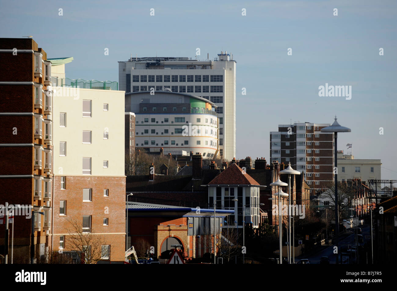 A view along Eastern Road Brighton showing the Royal Sussex County