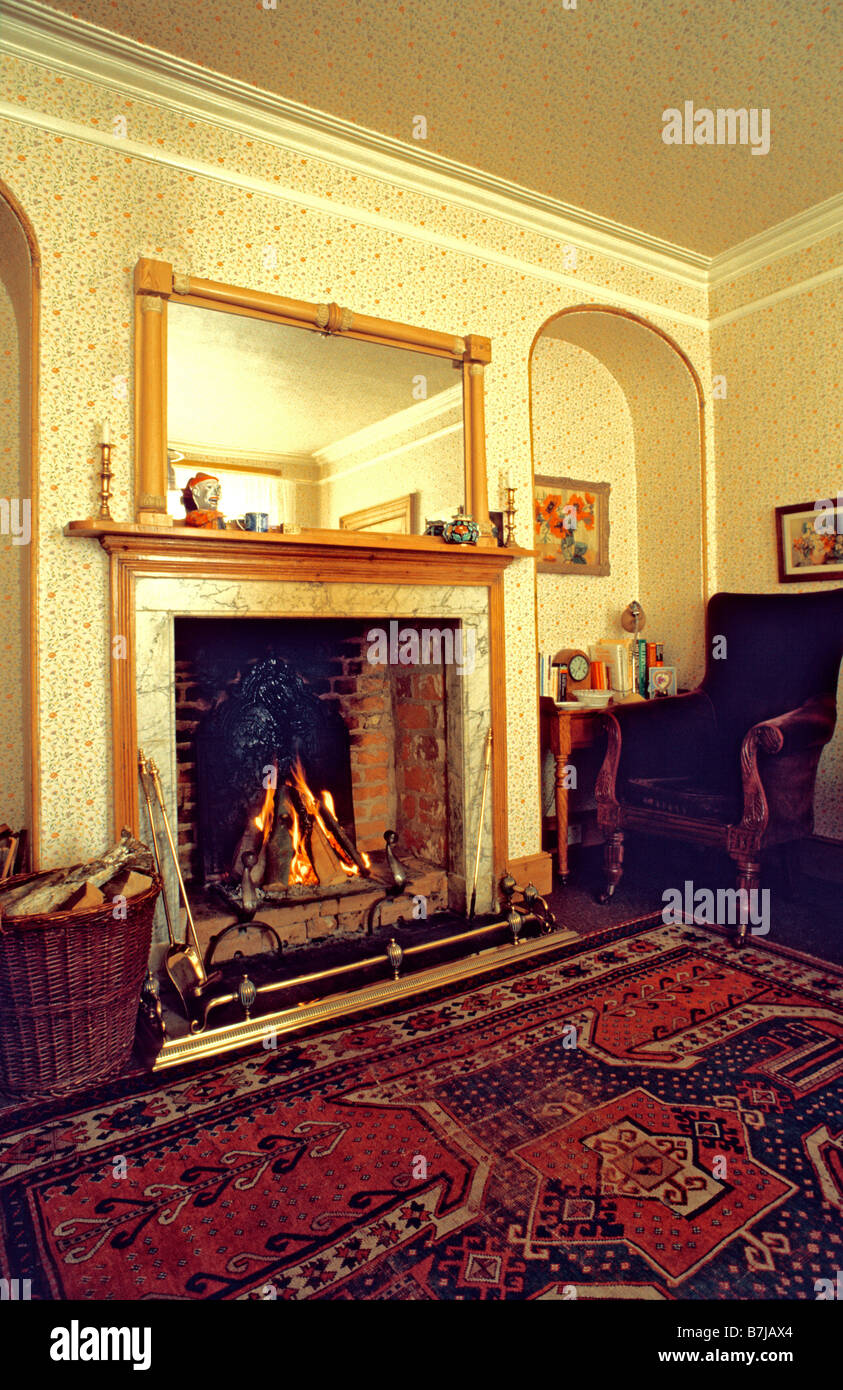 Stripped Pine And Marble Fireplace Surround Georgian Town House