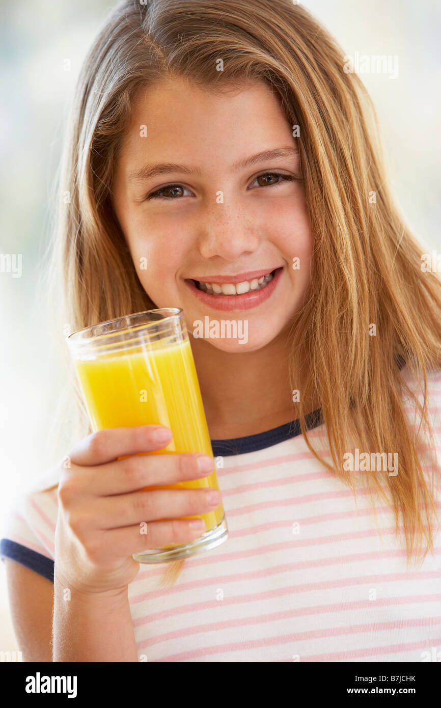 Pre teen girl drinking juice hires stock photography and images Alamy
