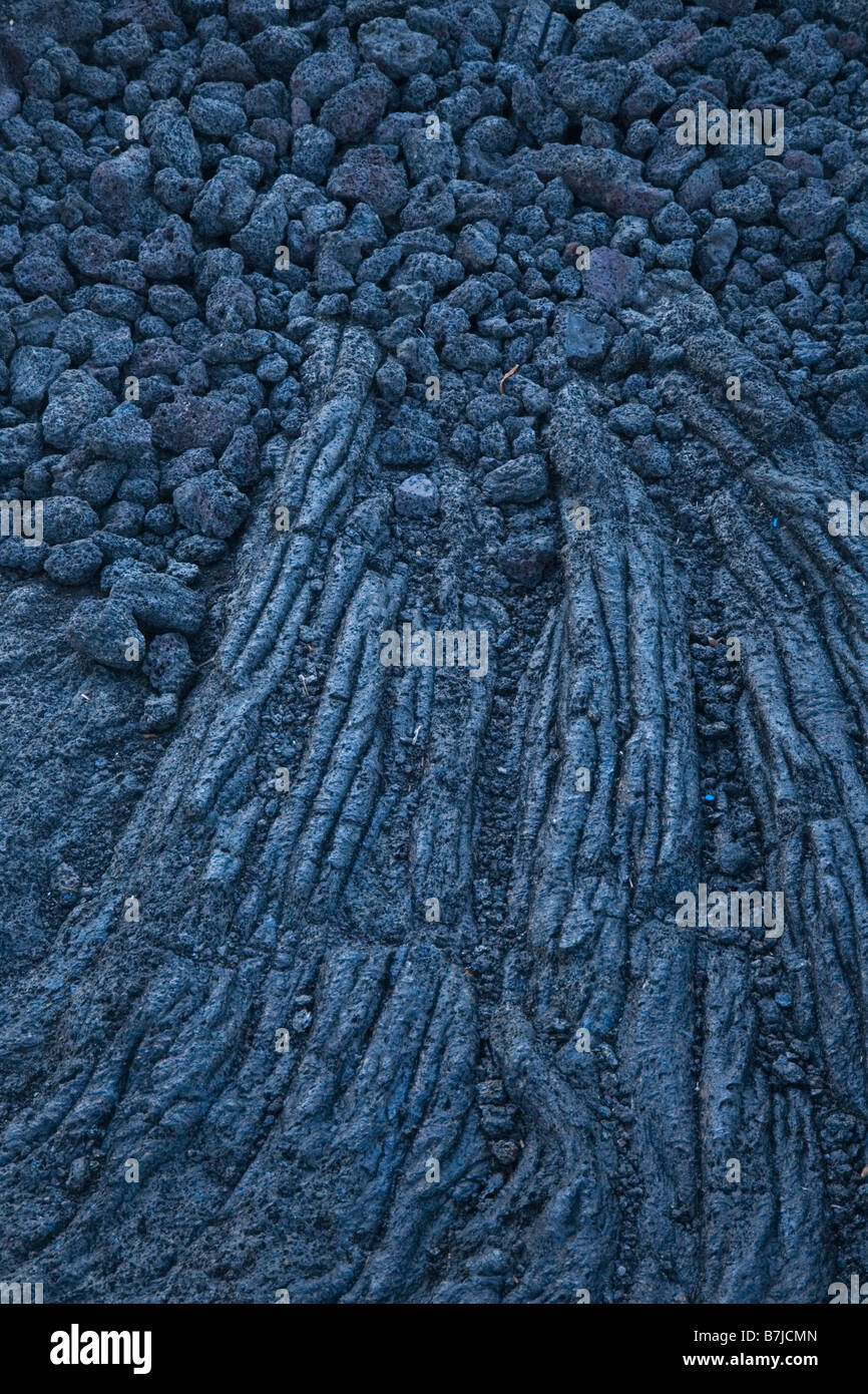 Patterns in Hardened Lava Rock Stock Photo