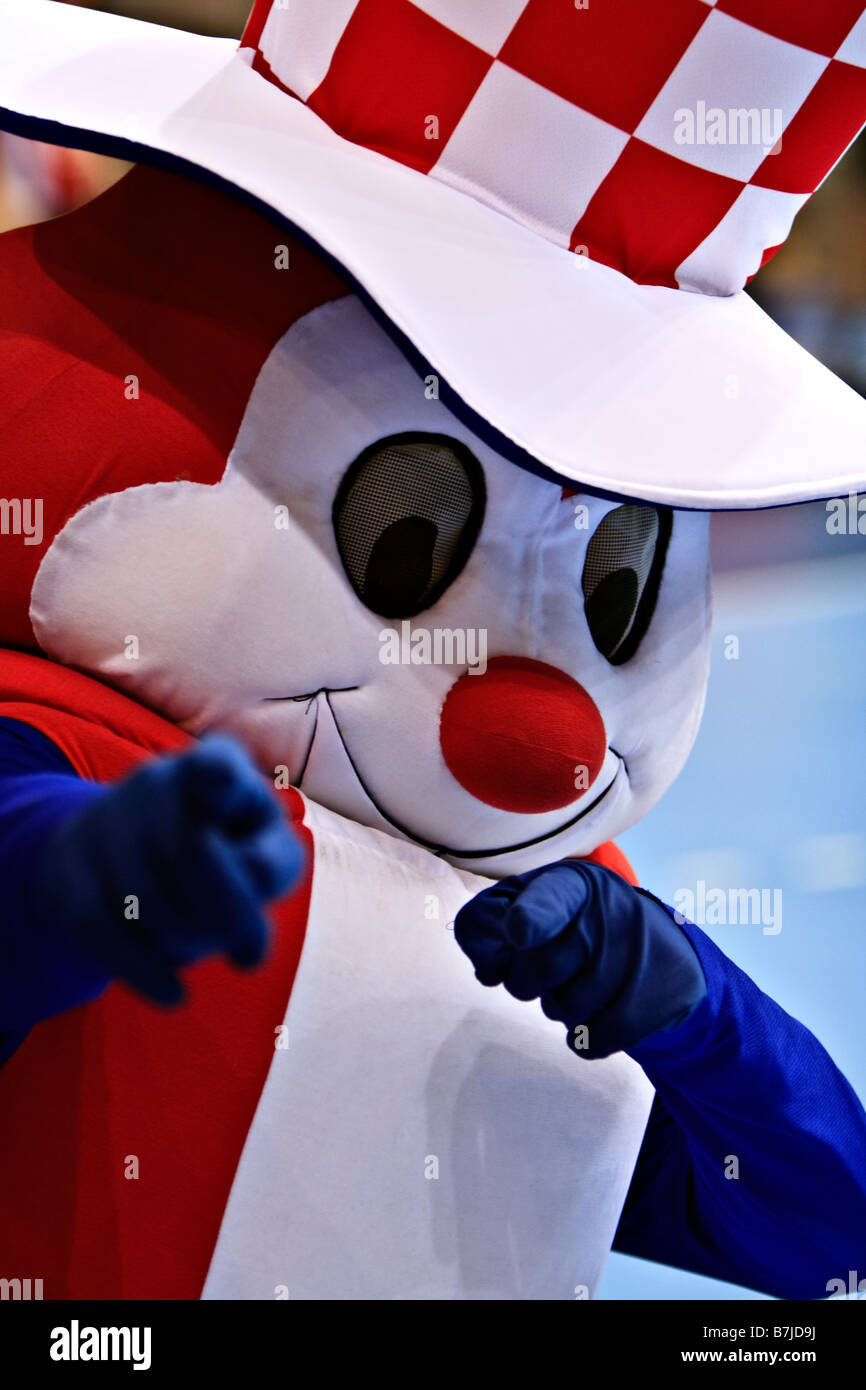 Official mascot of the World Handball Championship for Men 2009 in Croatia is a caterpillar Stock Photo
