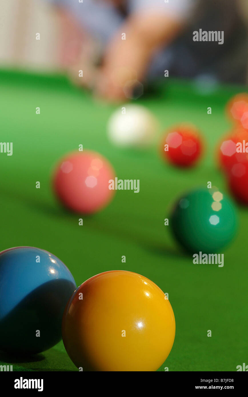 snooker balls on table Stock Photo Alamy