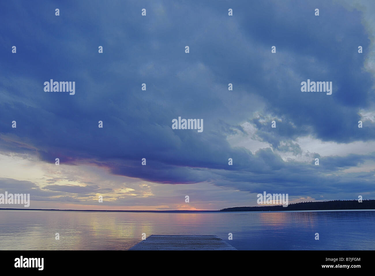 Public dock Clear Lake; Canada, Manitoba, Riding Mountain National Park