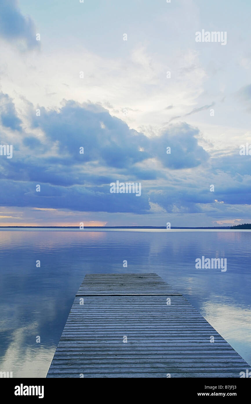 Public dock Clear Lake; Canada, Manitoba, Riding Mountain National Park