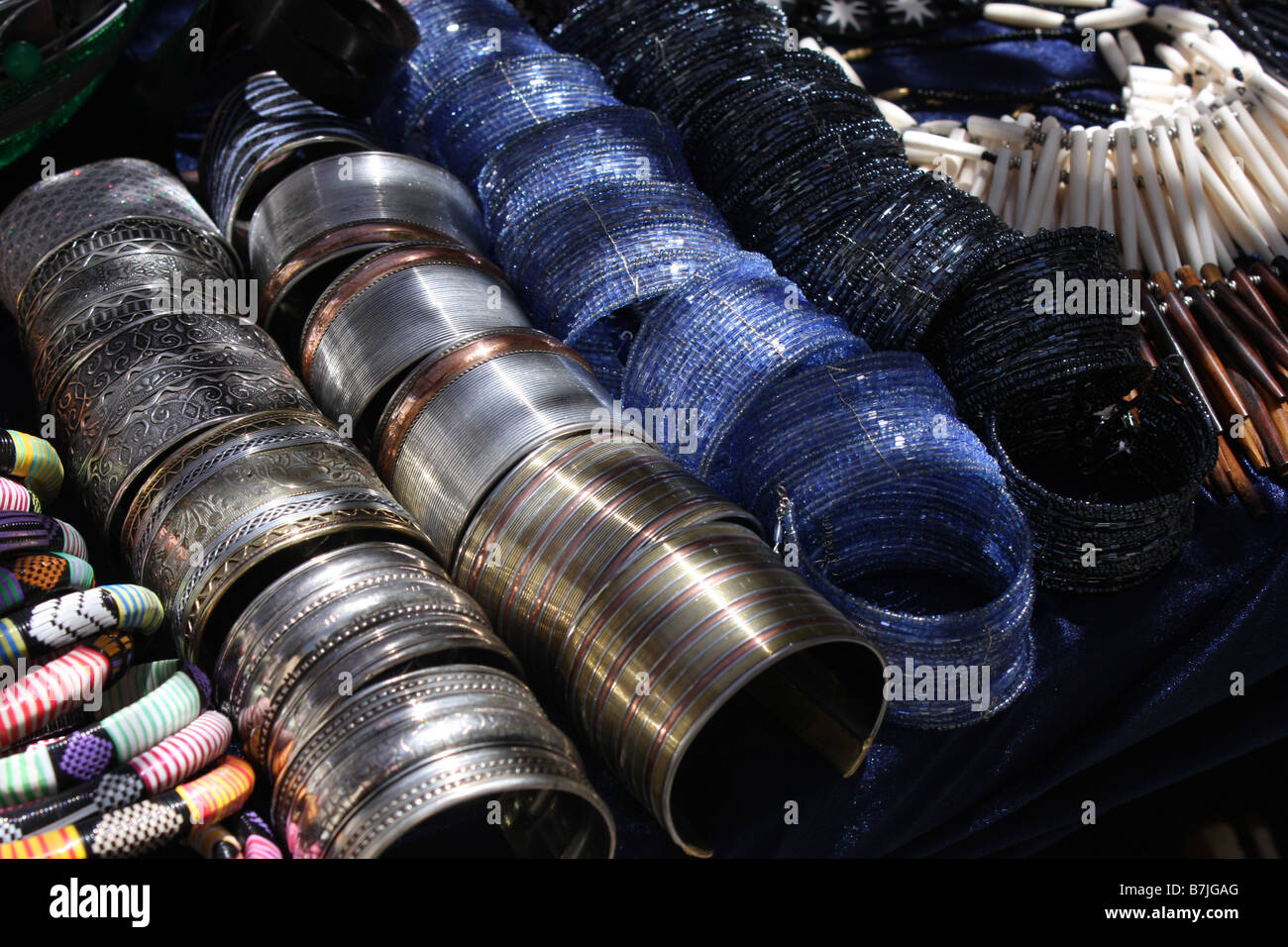 bangles on sale in green market square cape town south africa Stock