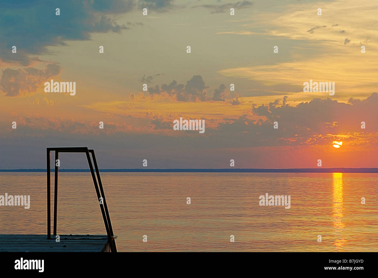Public dock Clear Lake, Canada, Manitoba, Riding Mountain National Park