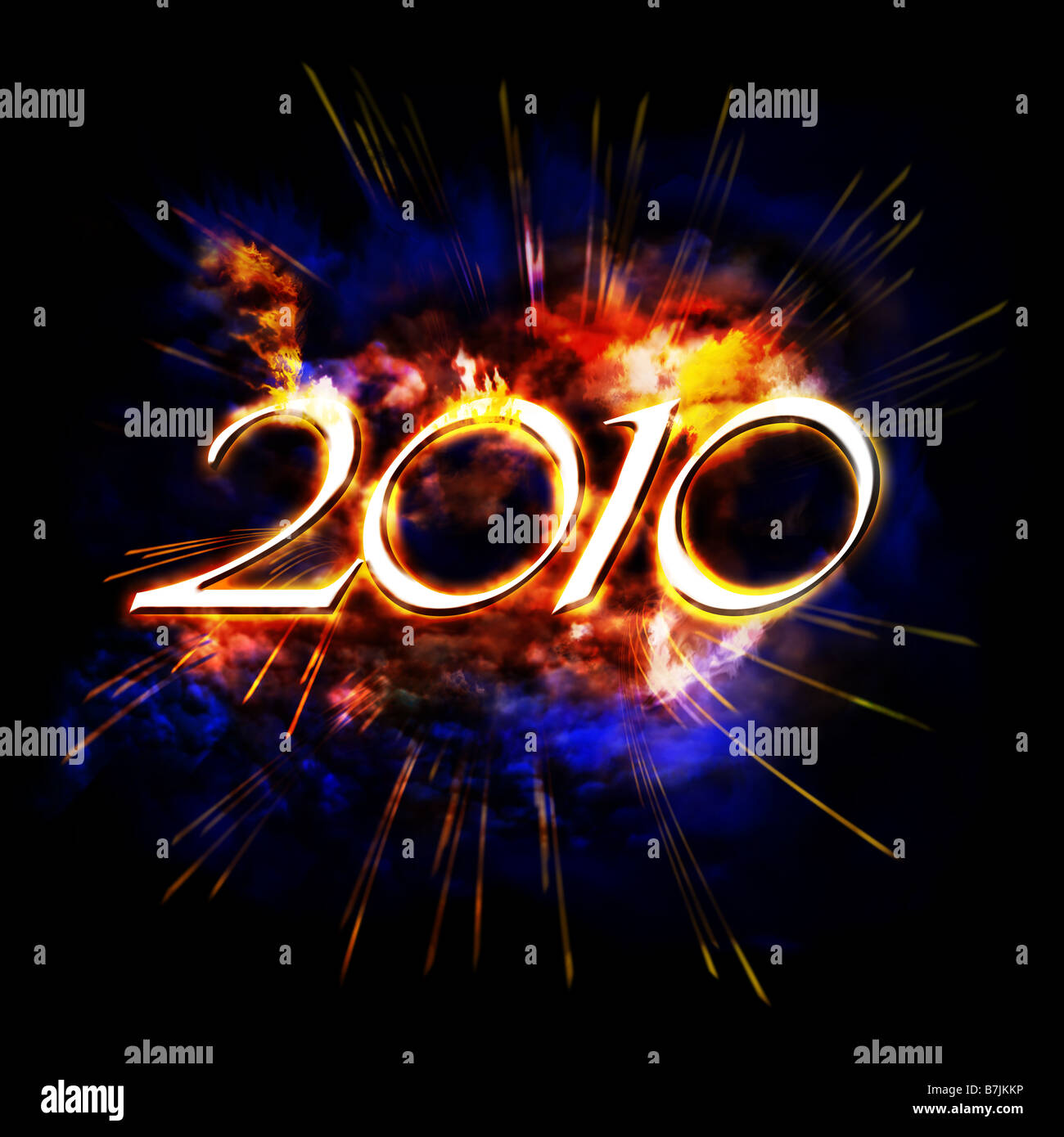 the year 2010 is comming soon Stock Photo
