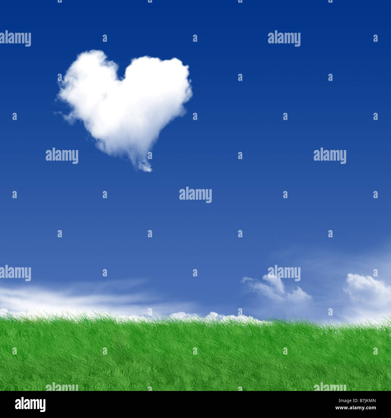 a cloud seen as a heart Stock Photo