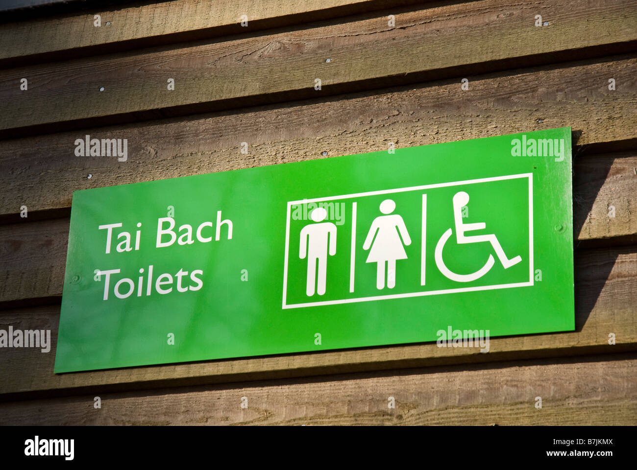Bilingual Welsh English Toilet Sign Stock Photo Alamy