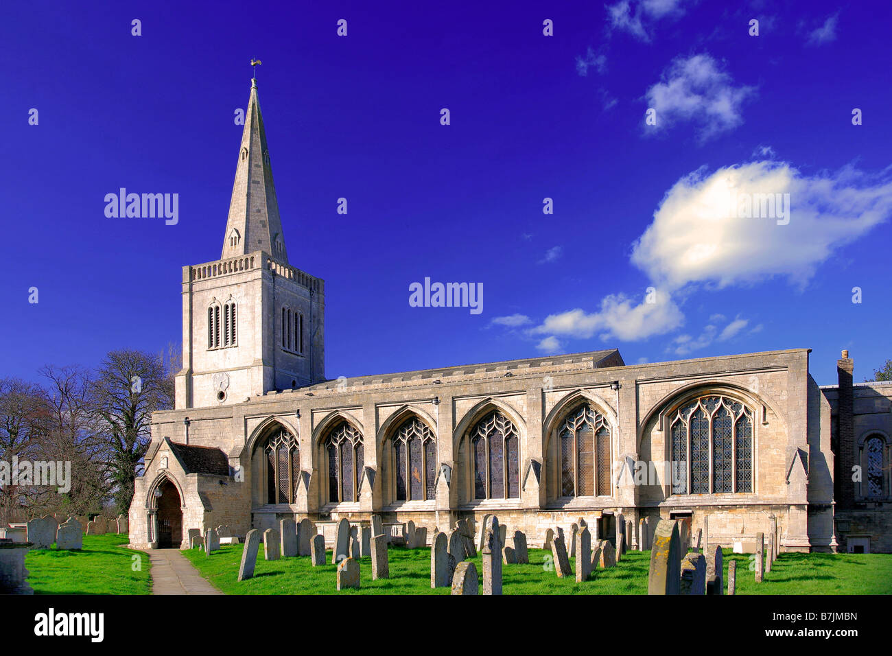 The Priory church Market Deeping Town Lincolnshire County England Britain UK English churches Stock Photo