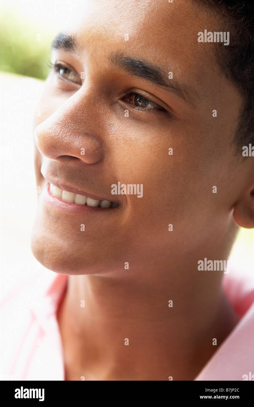 Portrait Of Teenage Boy Smiling Stock Photo - Alamy