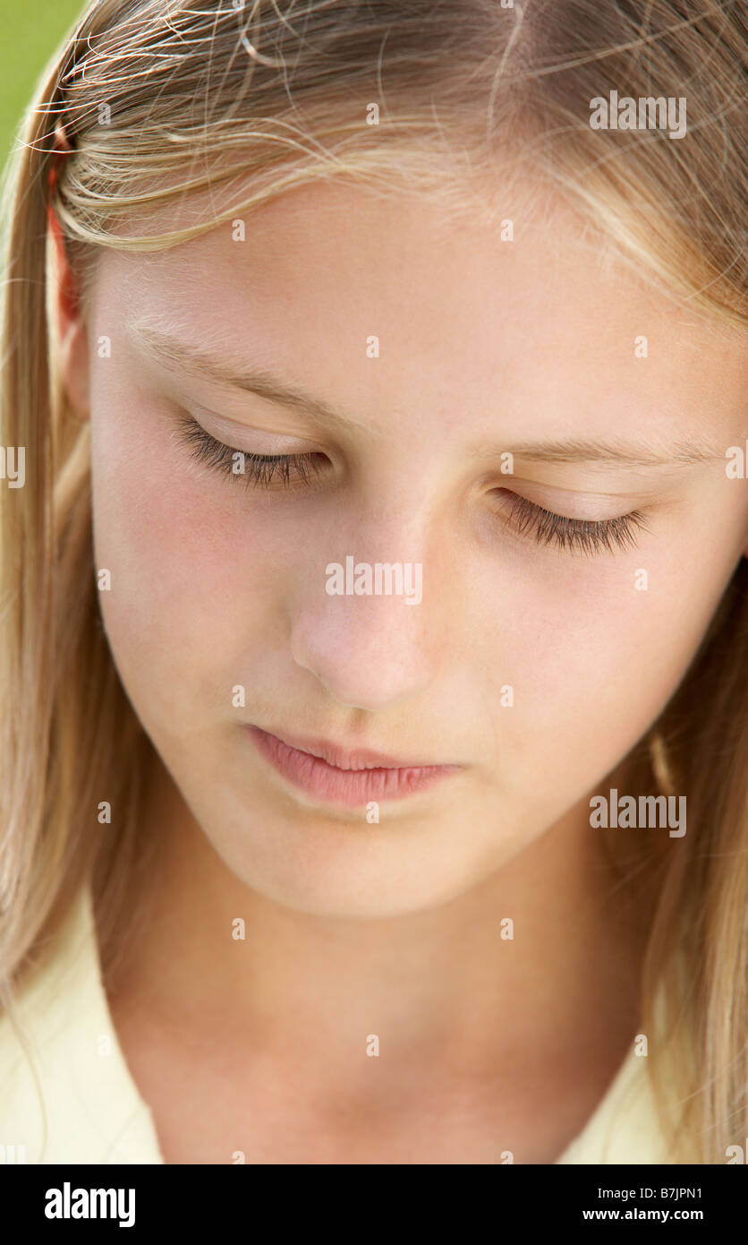 Upset sad girl teen caucasian hi-res stock photography and images - Alamy