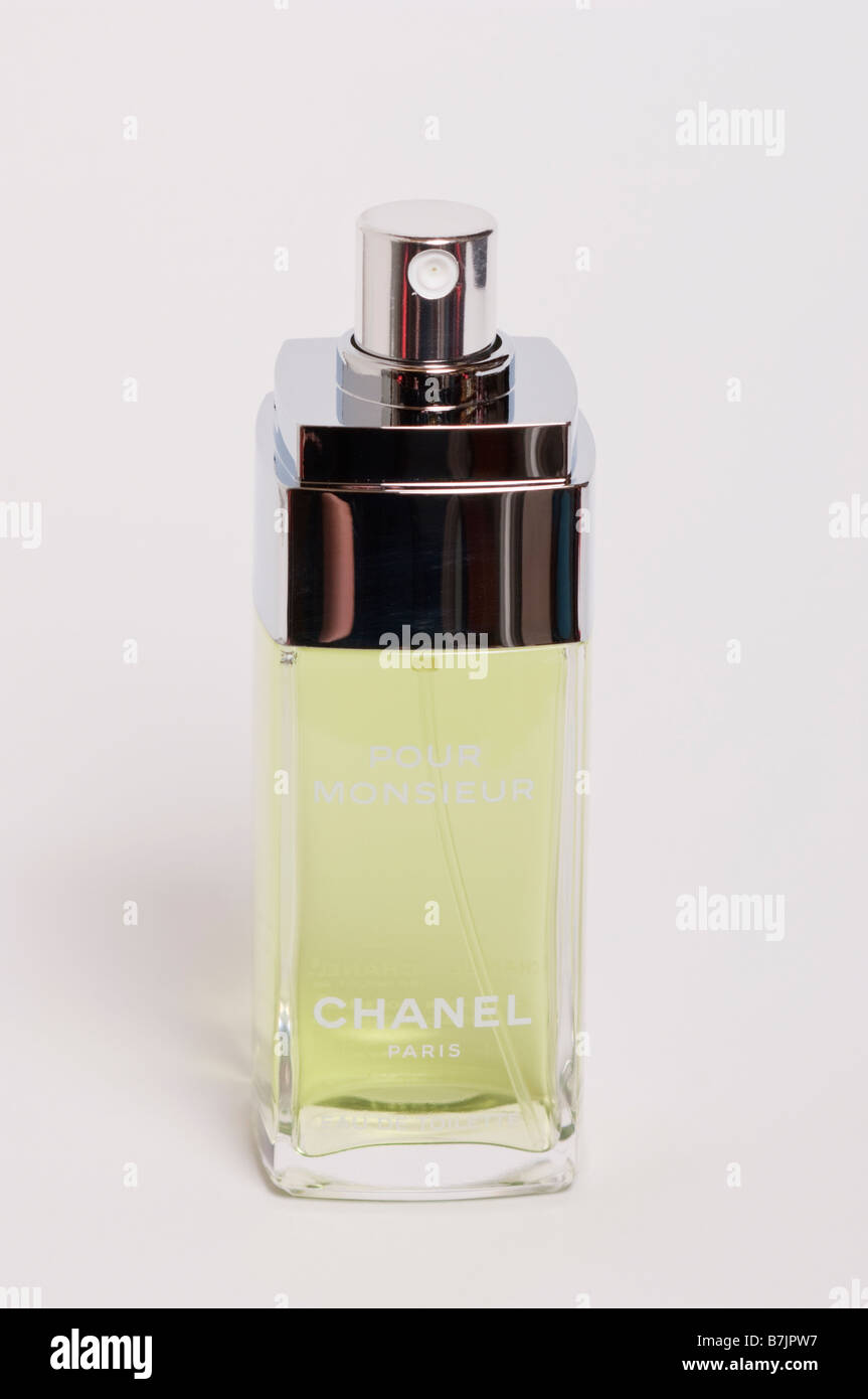 A boxed bottle of Chanel Pour Monsieur eau de toilette mens aftershave  perfume for men shot on a white background Stock Photo - Alamy