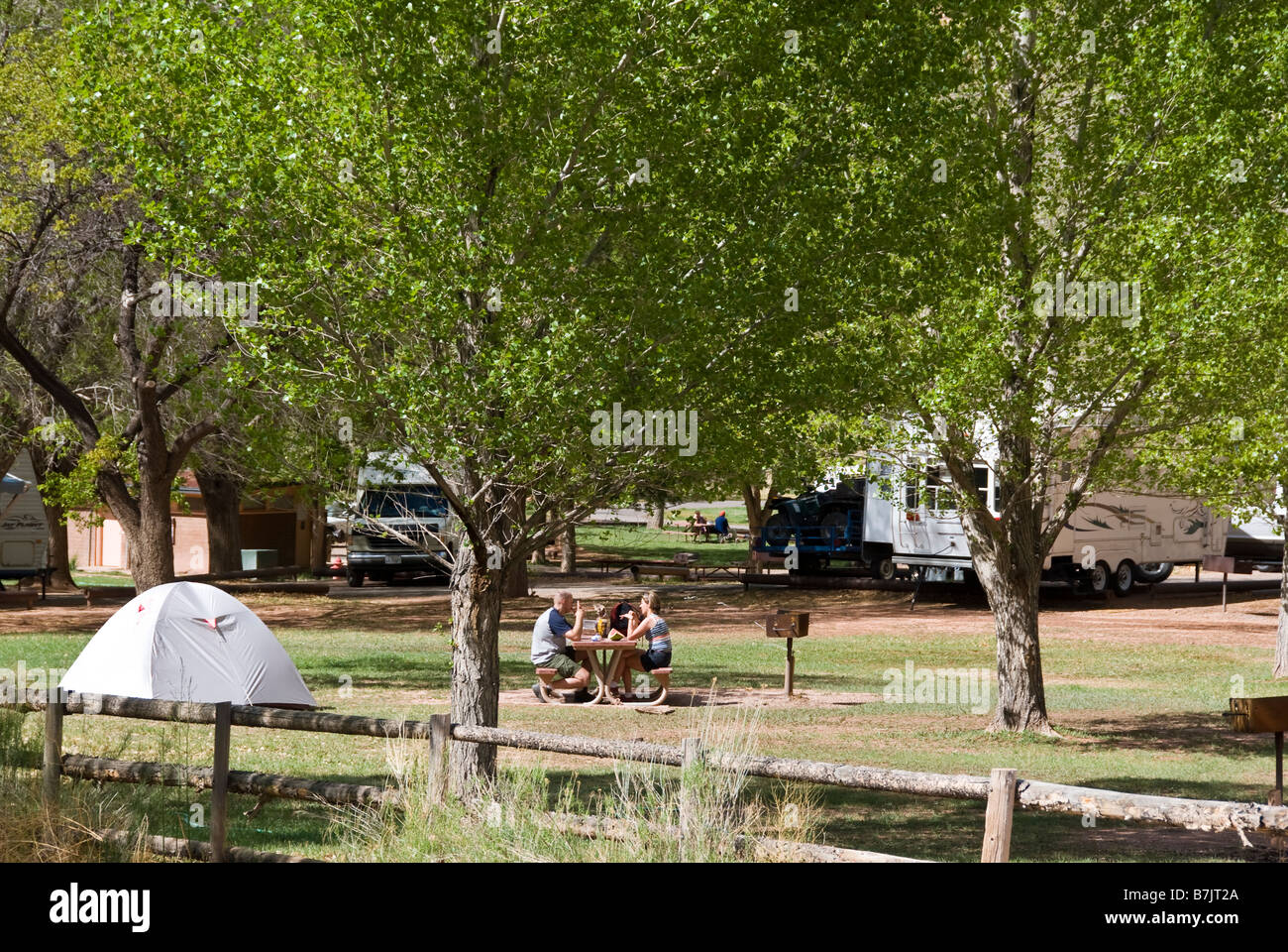 Fruita Campground Capitol Reef National Park Utah Stock Photo