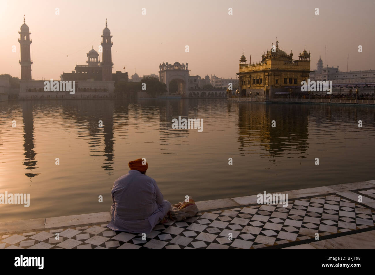 Golden Temple at Amritsar. Northern Punjab. India. Stock Photo