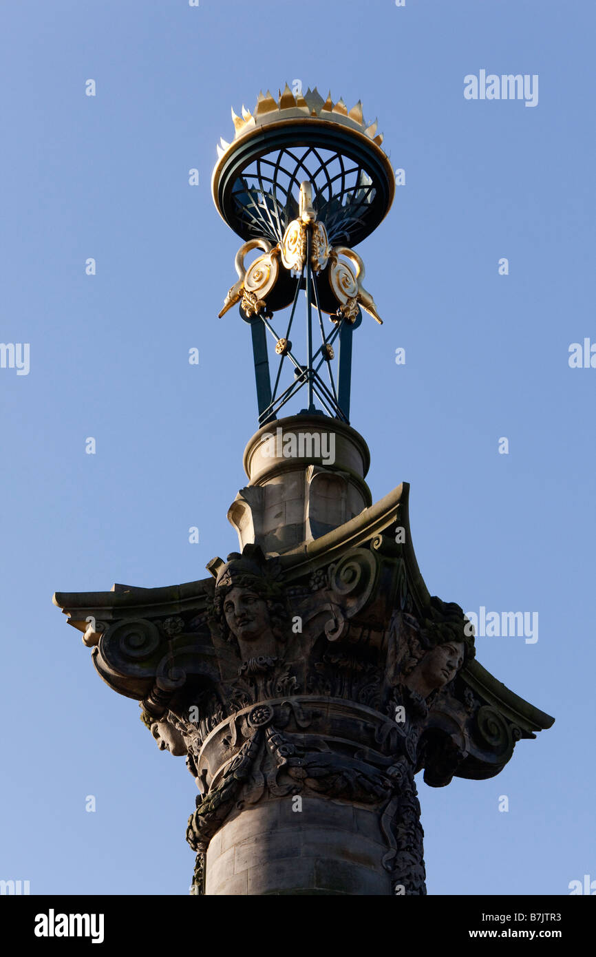 The Copper Crown to the Carlisle Memorial Column 19th century monument to the 7th Earl Castle Howard Stock Photo