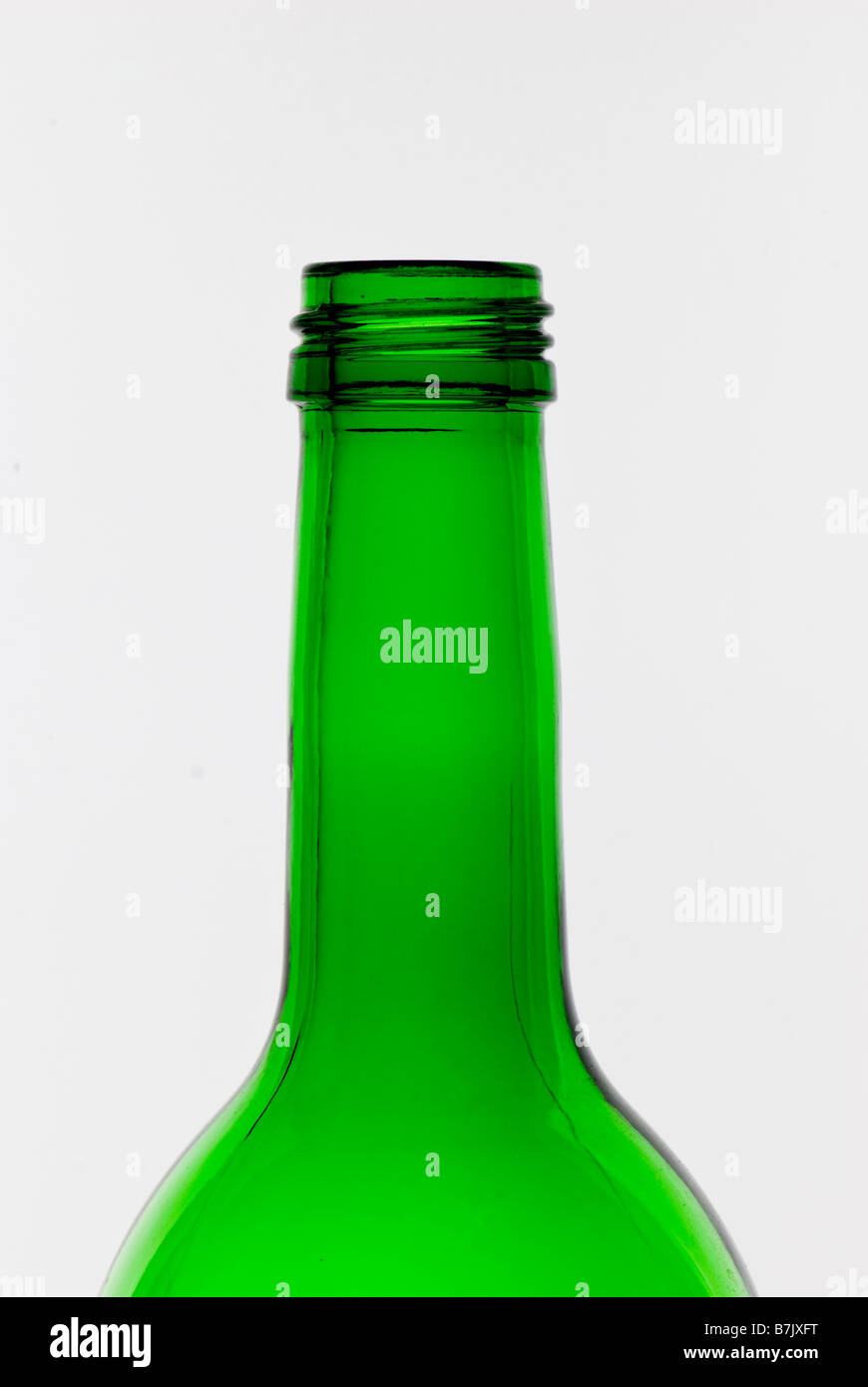 EMPTY D'AGUIAR'S Green Glass Ginger Wine Bottle With 