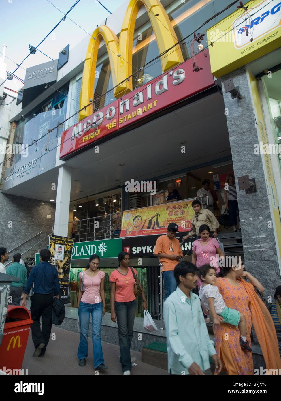 Bangalore Karnataka India A McDonalds restaurant facade Stock Photo