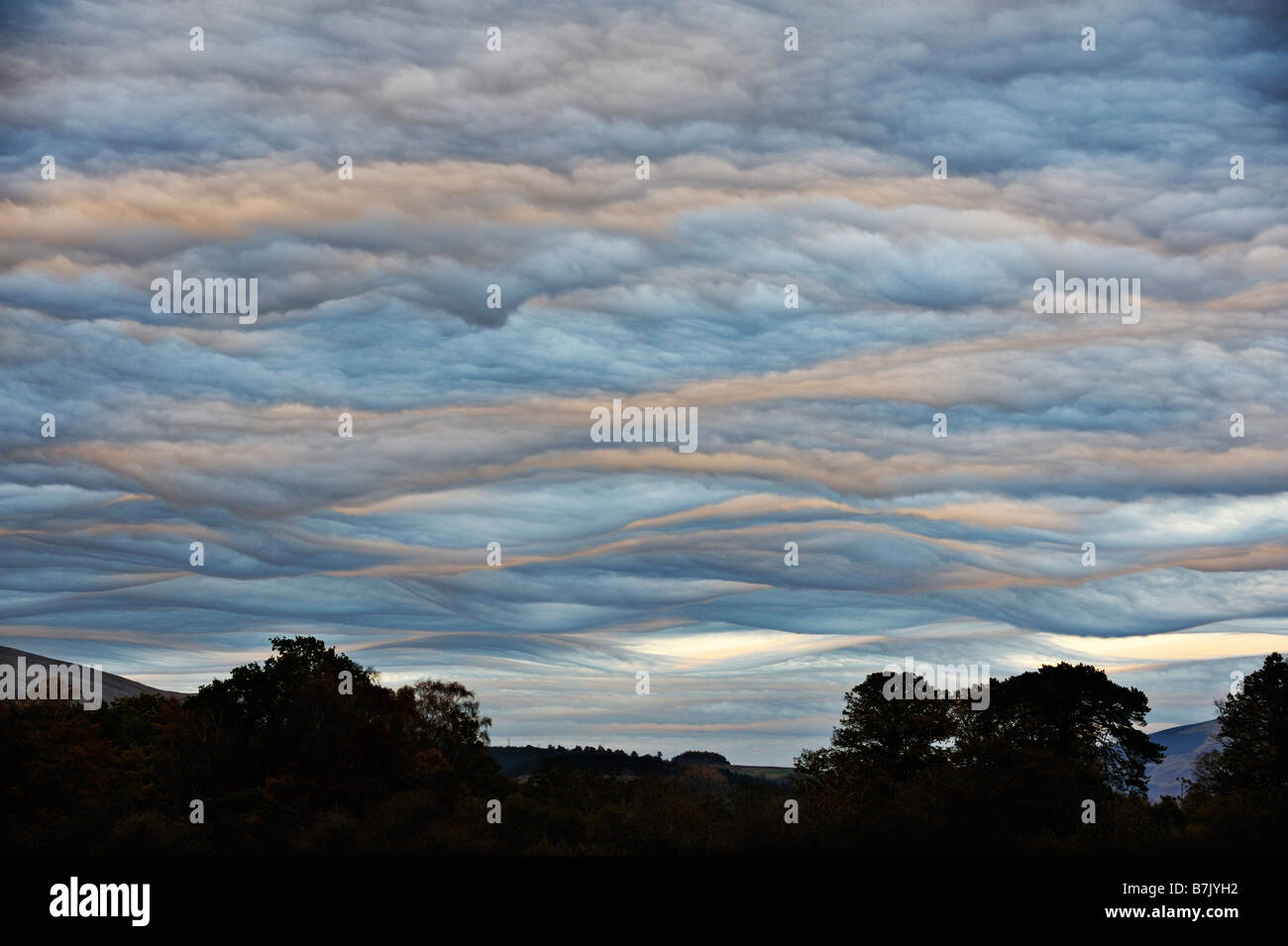 Unusual Or Strange Cloud Formations In An Early Evening Sky Over Stock Photo Alamy
