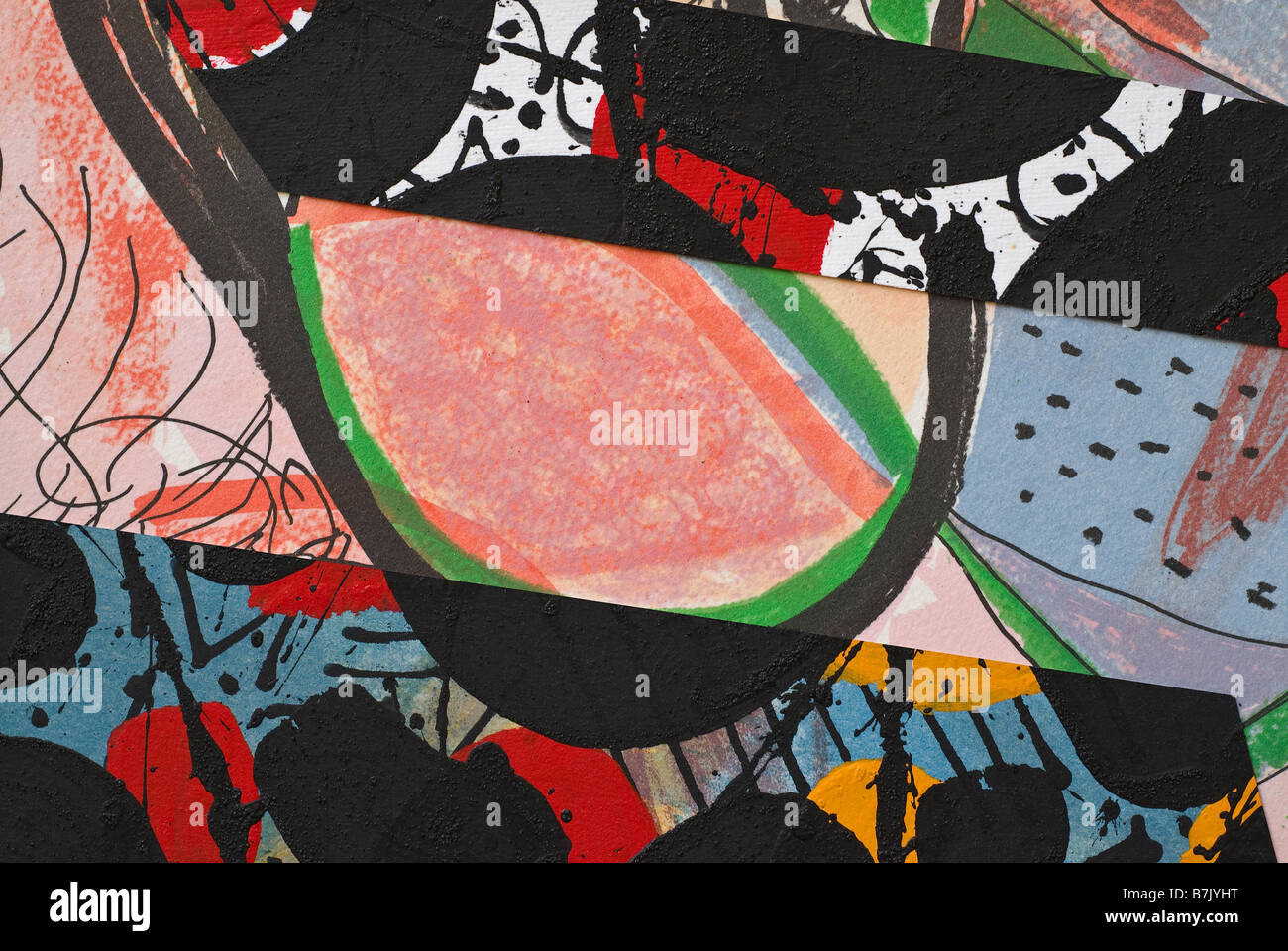 Hand Painted Paper Collage as Design Element Stock Photo Alamy