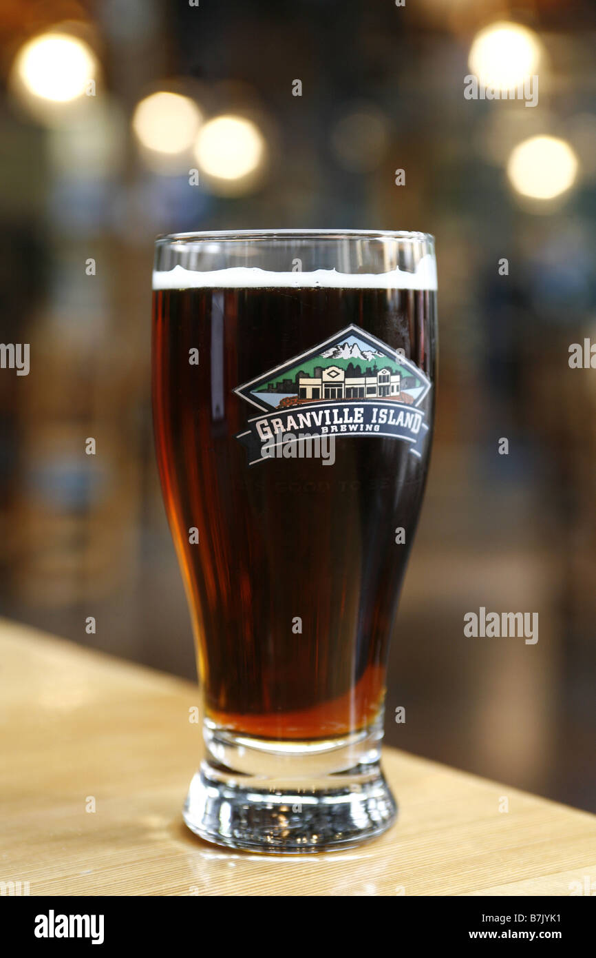 Local Beer, Granville Island Brewing Company, Vancouver, British Columbia, Canada Stock Photo