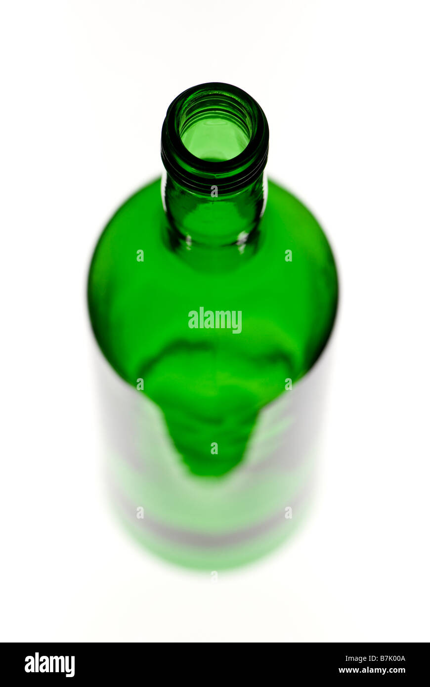 EMPTY D'AGUIAR'S Green Glass Ginger Wine Bottle With 