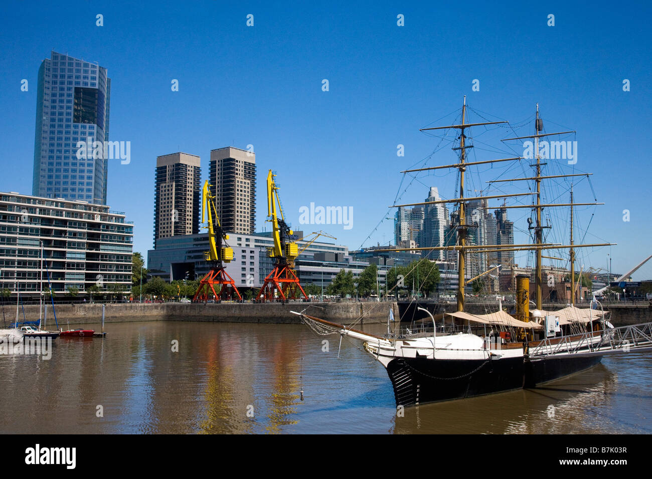 Corbeta Uruguay expedition ship in Puerto Madero harbor harbour Buenos Aires Argentina South America Stock Photo