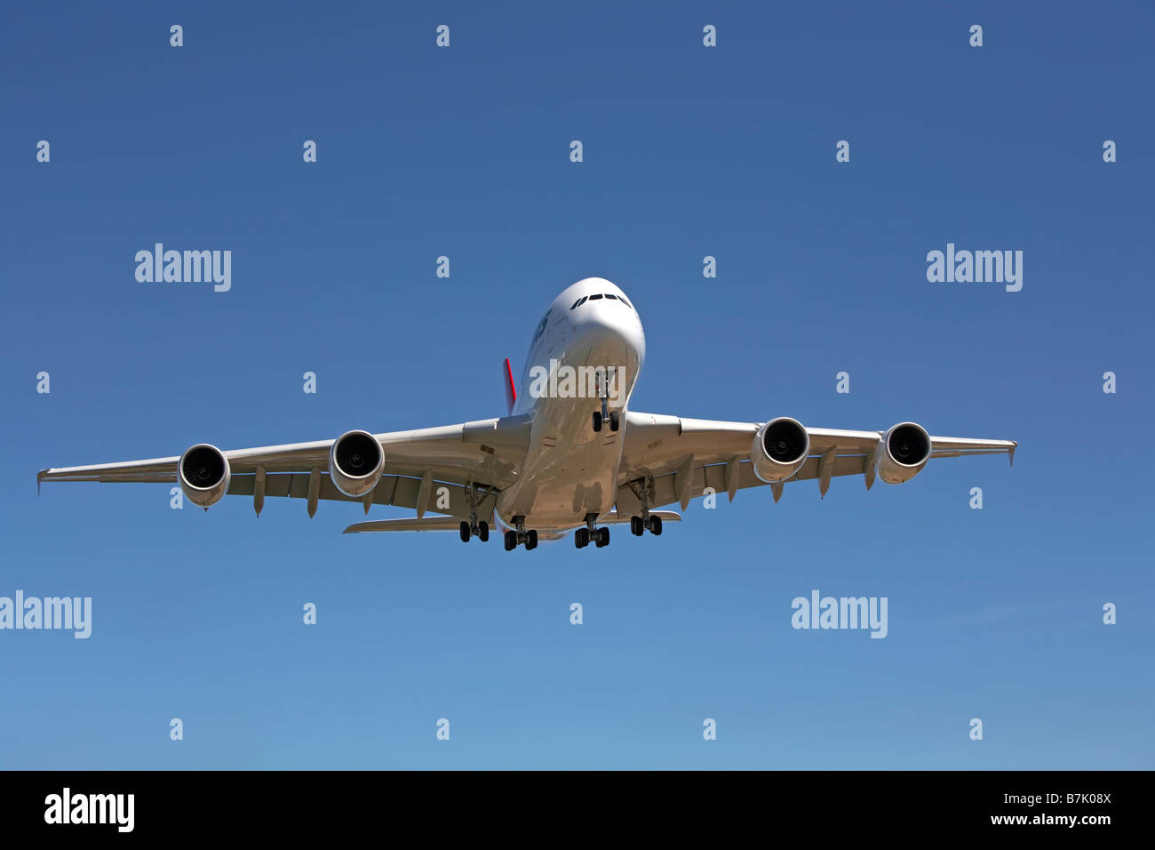 A380 on final approach Stock Photo