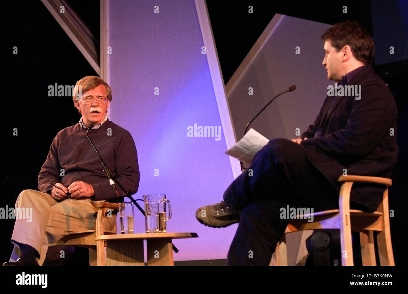 American political figure John Bolton pictured at Hay Festival 2008 Hay