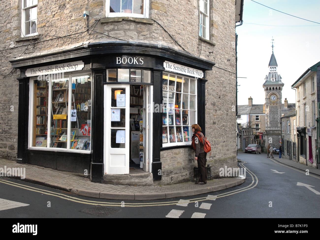 The Sensible Book Shop in Hay on Wye Herefordshire Stock Photo