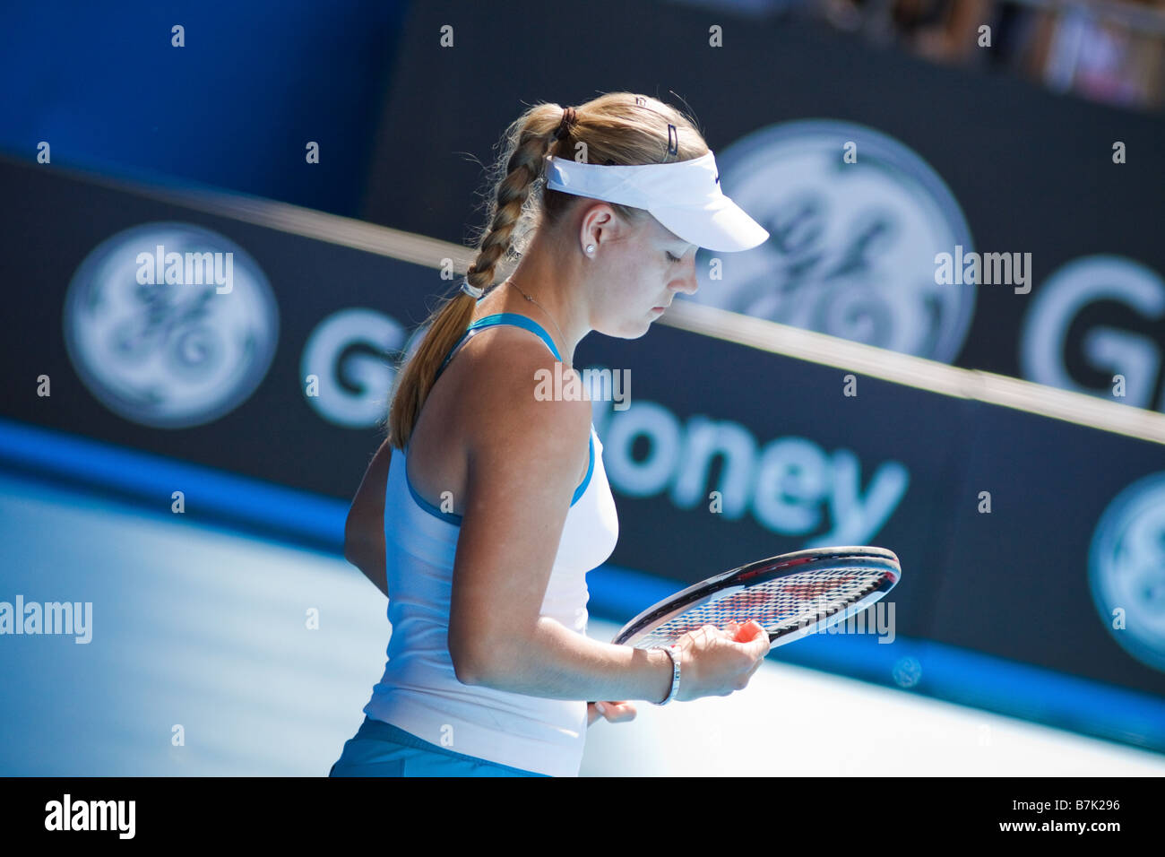 Tennis player Angelique Kerber at the Australian Open on January 20, 2009 in Melbourne Australia. Stock Photo