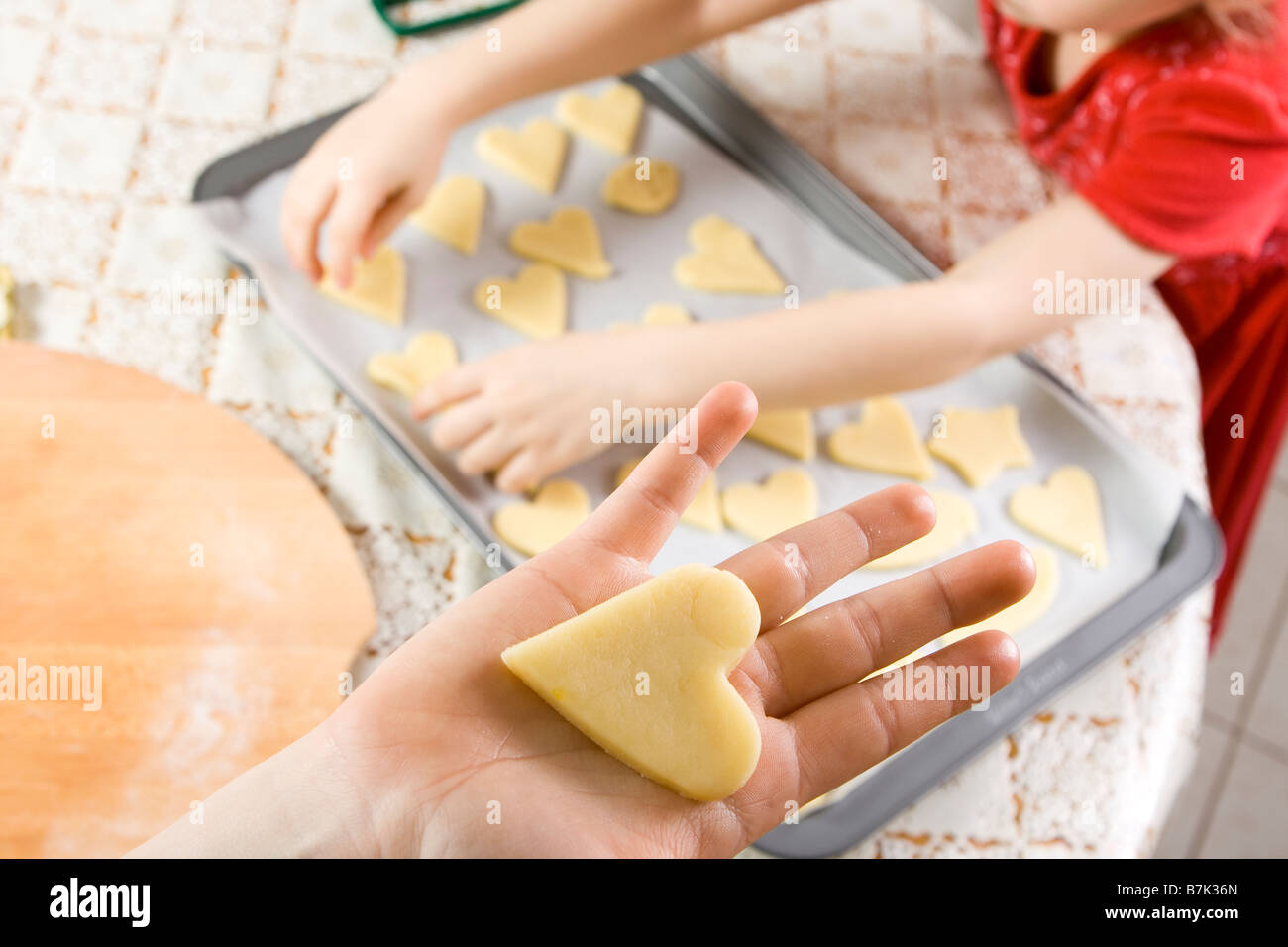 Children Making Cookies Stock Photo Alamy