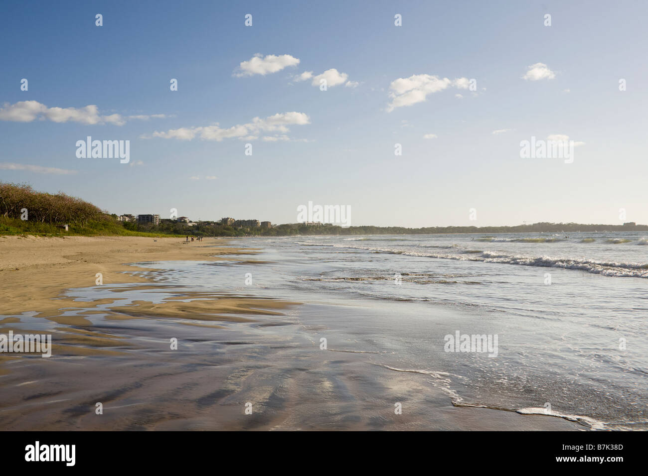 View of Playa Tamarindo and Tamarindo Bay from Playa Grande, Costa Rica. Stock Photo