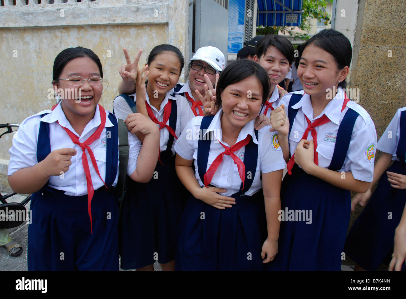 Young Vietnamese School Girls