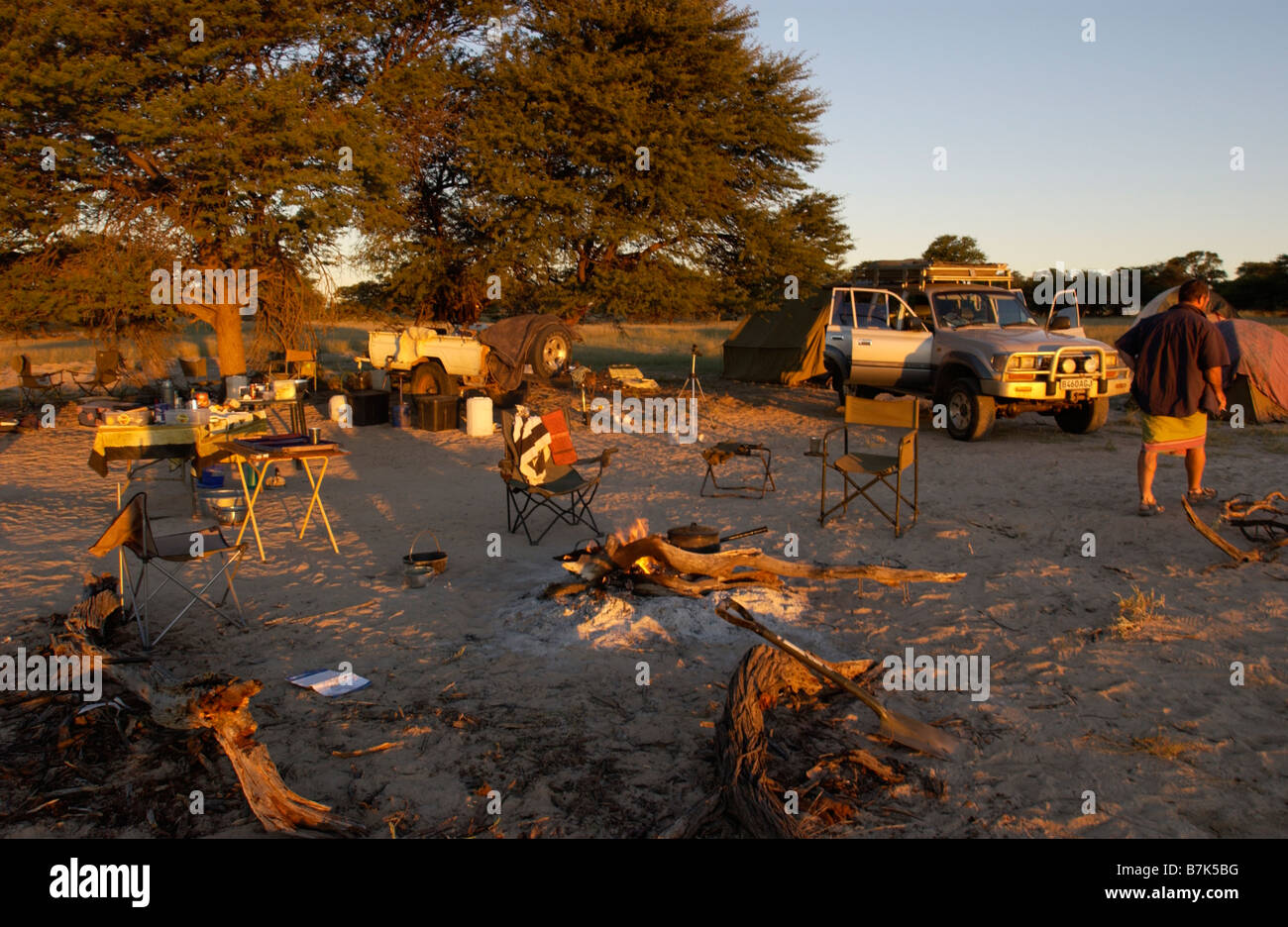 Bush camp site Stock Photo Alamy